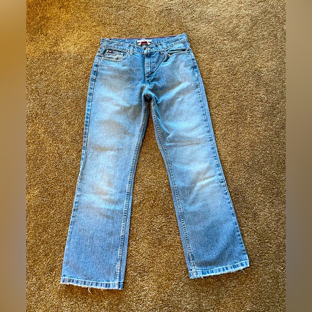 Vintage Y2K Mom Jeans Tommy Hilfiger Old School High Rise Boot Cut Size 10